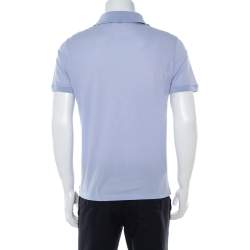 Pre Owned Louis Vuitton Lavender Cotton Pique Polo T Shirt M