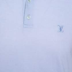 Pre Owned Louis Vuitton Lavender Cotton Pique Polo T Shirt M