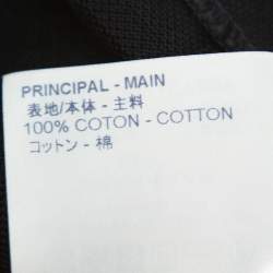 Pre Owned Louis Vuitto Black Cotton Damier Pique Polo T-Shirt L