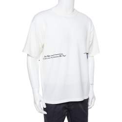 Pre Owned Louis Vuitton Cream Cashmere Plain Rainbow Crewneck T-Shirt L