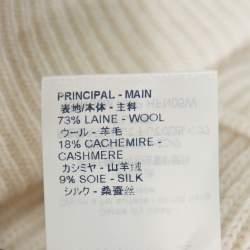 مملوكة مسبقًا Louis Vuitton Cream Wool & Cashmere Half Zip Turtleneck Sweater L