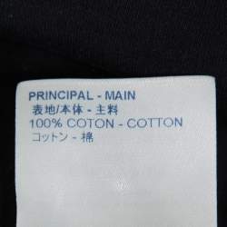 مملوكة مسبقًا تي شيرت لوي فيتون بجيوب مزينة رقبة مستديرة قطن أسود مقاس صغير - سمول