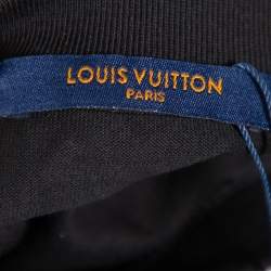 Pre Owned Louis Vuitton Black Cotton Allover Logos Printed Crewneck T-Shirt M
