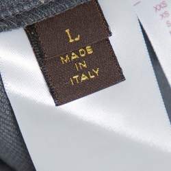 Pre Owned Louis Vuitton Grey Cotton Pique Polo T-Shirt L