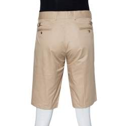 مملوكة مسبقًا شورت لوي فيتون طول ركبة قطن بيج مقاس كبير جداً جداً