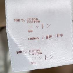 مملوكة مسبقًا شورت لوي فيتون طول ركبة قطن بيج مقاس كبير جداً جداً