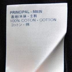 مملوكة مسبقًا Louis Vuitton Black Cotton Damier Pocket Crewneck T-Shirt L