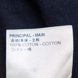 Louis Vuitton Navy Blue Cotton Classic Crewneck T-Shirt L