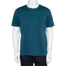 Louis Vuitton Military Green Cotton Damier Pocket Crewneck T-Shirt