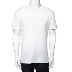 Louis Vuitton Logo Printed Cotton Knit T-Shirt