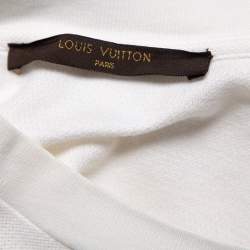 Louis Vuitton White Logo Printed Cotton Knit Crewneck T-Shirt L