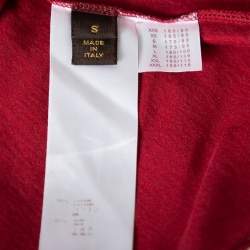Louis Vuitton Red Graphic Print Cotton Knit Crewneck T-Shirt S
