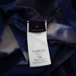 Pre Owned Louis Vuitton Blue Tie Dye Cotton Abloh Camouflage T-Shirt XXL