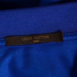 مملوكة مسبقًا تي شيرت لوي فيتون بيكيه قطن أزرق كبير جدًا جدًا جدًا جدًا - إكس إكس إكس إكس لارج