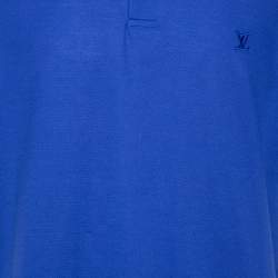 مملوكة مسبقًا تي شيرت لوي فيتون بيكيه قطن أزرق كبير جدًا جدًا جدًا جدًا - إكس إكس إكس إكس لارج