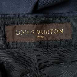 مملوكة مسبقًا Louis Vuitton Navy Blue Cashmere & Silk Trousers L