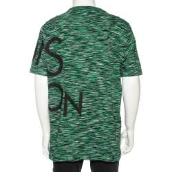 Louis Vuitton Green Cotton Big Logo Galaxy Print Crew Neck T-Shirt XXL