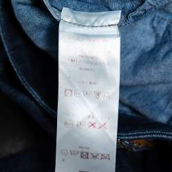 Louis Vuitton Indigo Denim Leather Tab Detail Regular Jeans XXL