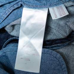 Louis Vuitton Indigo Denim Leather Tab Detail Regular Jeans XXL