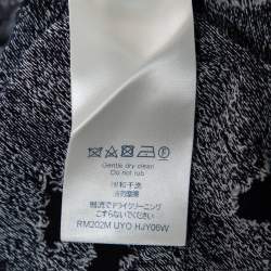 Pre Owned تي شيرت لوي فيتون قطن كامو أزرق كحلي برقبة جاكار مستديرة مقاس كبير جدًا - لإكس لارج