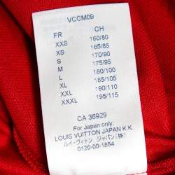 Pre Owned Louis Vuitton Red Cotton Pique Polo T-Shirt XL