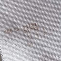 Louis Vuitton White Cotton Logo Embroidered Button Front Shirt M