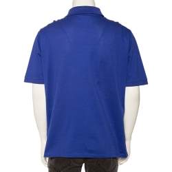 Louis Vuitton Blue Cotton Pique Polo T-Shirt 4XL