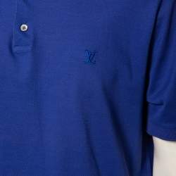 Louis Vuitton Blue Cotton Pique Polo T-Shirt 4XL