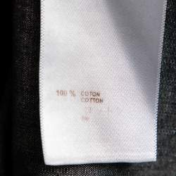 Pre Owned Louis Vuitton Charcoal Grey Lightweight Denim Button Front Shirt M