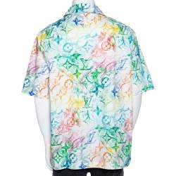 Louis Vuitton Multicolored Crayon Logo Monogram Cotton Bowling Shirt XXL
