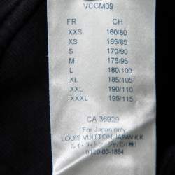 Louis Vuitton Black Cotton Circle Cut Pull-Over Hoodie L