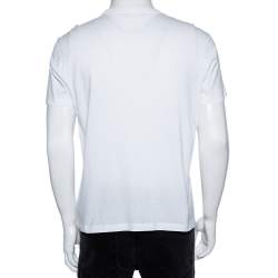 Louis Vuitton X Supreme White Logo Printed Cotton Short Sleeve T-Shirt S