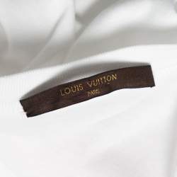 Louis Vuitton X Supreme White Logo Printed Cotton Short Sleeve T-Shirt S