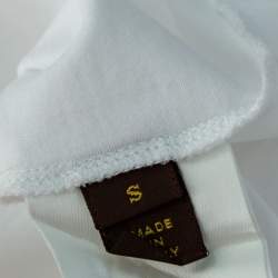 Louis Vuitton X Supreme White Logo Printed Cotton Short Sleeve T-Shirt S