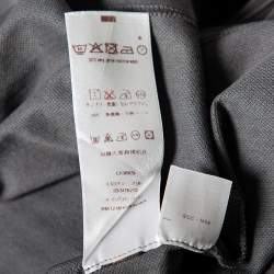 Pre Owned تي شيرت لوي فيتون بولو بيكيه قطن رصاصي مقاس صغير - سمول