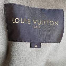 Pre Owned Louis Vuitton Khaki Brown Wool Button Front Jacket XXL 