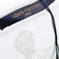 Pre Owned Louis Vuitton White Printed Cotton Short Sleeve T-Shirt M