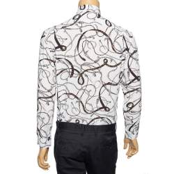 Louis Vuitton White Chain Printed Button Front Shirt XS 