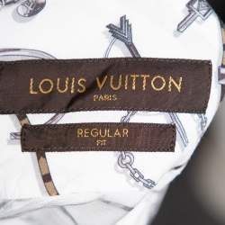 Louis Vuitton White Chain Printed Button Front Shirt XS 
