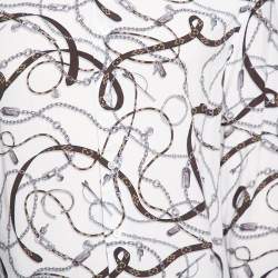 Louis Vuitton White Chain Printed Button Front Shirt XS 