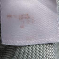 Pre Owned Louis Vuitton Light Green Cotton Logo Embroidered Button Front Shirt M 