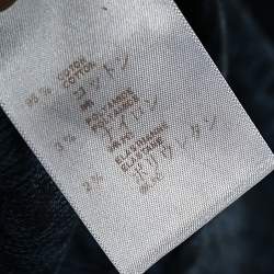 Louis Vuitton Blue Pattered Cotton Logo Patch Detailed Hoodie L 