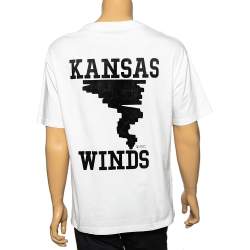 مملوكة مسبقًا Louis Vuitton White Kansas Winds Printed Cotton T-Shirt L