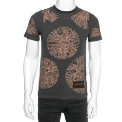 Louis Vuitton Grey Printed Cotton Short Sleeve T-Shirt XS