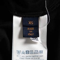 Louis Vuitton Black LV Stitch Cotton Short Sleeve T-Shirt XS