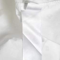 Louis Vuitton White Logo Detail Cotton Baseball Shirt S