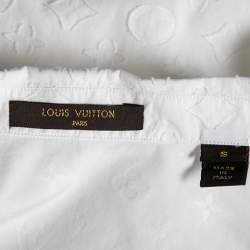 Louis Vuitton White Logo Detail Cotton Baseball Shirt S