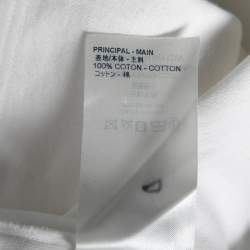 Louis Vuitton White Cotton LV Pendant Crew Neck Short Sleeve T-shirt XS