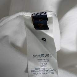 Louis Vuitton White Cotton LV Pendant Crew Neck Short Sleeve T-shirt XS
