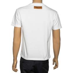Louis Vuitton White Cotton LV Pendant Crew Neck Short Sleeve T-shirt XS